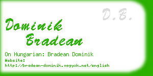 dominik bradean business card